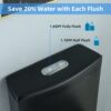 1.1 / 1.60 Gpf Dual Flush 1 Piece Toilet, Water Saving Elongated Comfort Height Floor Mounted, Soft Close Seat, 1000 Gram Map Flushing Score Toilet - Matte Black - Image 11