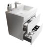 Alice - 24" Bathroom Vanity With Sink, Large Storage Wall Mounted Floating Bathroom Vanity For Modern Bathroom, One-Piece Sink Basin Without Drain And Faucet - White - Image 5