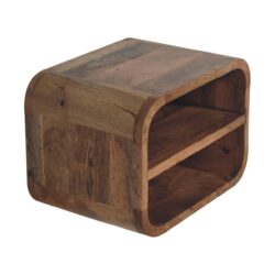 Floating Open Curve Nightstand - Oak