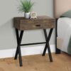 Accent Side Table, Storage Drawer, Contemporary & Modern - Brown - Image 3