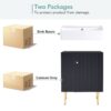 Bathroom Vanity, Combo Cabinet, Bathroom Storage Cabinet, Single Ceramic Sink, Left Side Storage - Black - Image 11