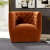 Delaney - Swivel Chair - Burnt Orange - Image 16