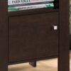 Accent Nightstand Side Table, Storage, Transitional - Espresso - Image 2