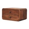 2 Drawer Floating Bedside Table - Caramel - Image 7