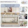 Console Table Long Console Table With Drawers And Shelf For Entryway, Hallway, Living Room - Antique White - Image 6