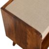 Nordic Storage Bench - Chestnut / Mud Linen - Image 5