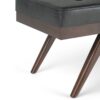Pierce - Mid Century Ottoman Bench - Distressed Black - Image 4
