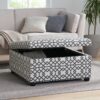Richmond - Storage Ottoman With Unique Pattern And Ample Storage - Gray - Image 4