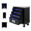 4 Drawer Multifunctional Tool Cart With Wheels - Black / Blue - Image 8