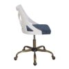 Charlotte - Farmhouse Task Chair - Antique Copper / White / Blue - Image 2