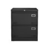 2 Drawer Metal Lateral File Cabinet With Lock, Office Vertical Files Cabinet For Home Office, Locking Metal File Cabinet - Black - Image 13
