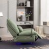 270 Swivel Glider Recliner Chair, Power Recliner Rocking Chair, USB Port Charge For Nursery Chair With Atmosphere Lamp For Living Room Bedroom Apartment - Green - Image 7