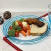Designer Swirl 12" Acrylic Dinner Plates (Set of 4) Unbreakable Plates Bpa Free And Dishwasher Safe - Blue - Image 3