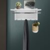 Esyspot - Metal Powder Coating Hook Wall Mounted With Shelf - White - Image 3
