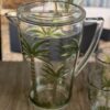 Unbreakable Plastic Water Pitcher With Lid, Palm Tree Design - Clear - Image 3