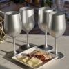 Leadingware Acrylic Wine Glasses (Set of 4), Bpa Free, Unbreakable, 12Oz - Silver - Image 7