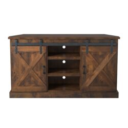 Farmhouse - Corner TV Stand For TVs Up To 80" - Aged Whiskey