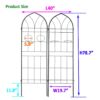 2 Pack Metal Garden Trellis Rustproof Trellis For Climbing Plant Outdoor Flower Support - Black - Image 14