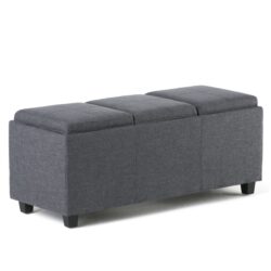 Avalon - Storage Ottoman - Slate Gray