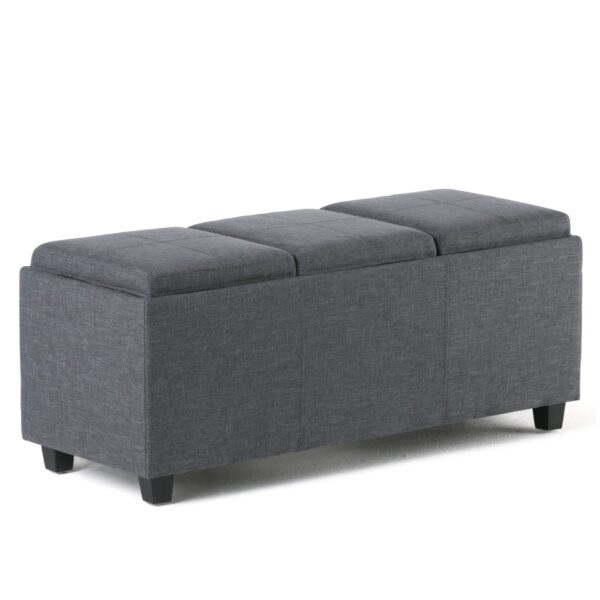 Avalon - Storage Ottoman - Slate Gray