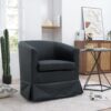 27.36" Wide Swivel Chair - Black - Image 2