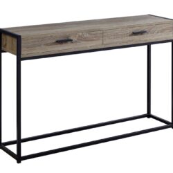 Accent Console Table For Entryway, 2 Storage Drawer, Contemporary And Modern - Taupe