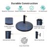 42 Pound Round Resin Umbrella Base - Black - Image 6