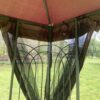 10 X 10 Ft Patio Gazebo Tent With Ventilated Double Roof And Mosquito Net - Brown - Image 14