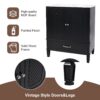 Vintage Style 30" Bathroom Vanity With Sink, Multi Functional Storage, Soft Closing Door - Black - Image 7