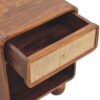 Open Woven Bedside Table, 1 Drawer - Chestnut - Image 6