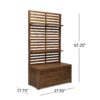 Storage Bench With Rack - Teak - Image 3