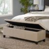 Glouster - Contemporary Storage Ottoman - Light Beige - Image 9