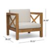 Brava - Modern Club Chair With Water Resistant Cushions - Beige - Image 2