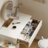 Table Dresser Without Mirror, Compact Dresser Accessories Storage Drawer - White - Image 8