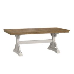 Haidel - Trestle Dining Table - Brown / White