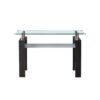 Console Table, Tempered Glass Top, Modern Foyer Area Table - Black - Image 5