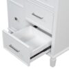 Bathroom Vanity With Ceramic Sink, Flip Out Drawer Design For Plumbing, Soft Close Drawers - White - Image 23