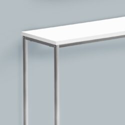 Accent Console Table For Entryway, Contemporary - White