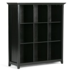 Acadian - 9 Cube Bookcase And Storage Unit - Black