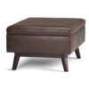 Owen - Coffee Table Storage Ottoman - Distressed Chestnut Brown - Image 4