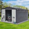 10'x12' Garden Sheds Outdoor Storage Sheds - Dark Gray - Image 5
