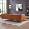 Addison - Left Sectional Leather Sofa - Cognac - Image 6