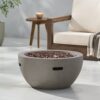 Bowl Shaped Propane Fire Pit 40000 Btu (Tank Cover Not Included) - Light Gray - Image 4