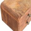 Mini Curved Wall Mounted Bedside Table - Brown - Image 7