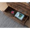 5 Drawer Bedroom Chest Dresser, Distressed Wood Cabinet - Rustic Brown - Image 2