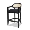 Americana - Mid-Century Modern Cane Back Counter Stool - Jet Black - Image 5
