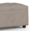Hamilton - Lift Top Rectangular Storage Ottoman - Natural - Image 4