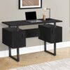 Computer Desk, Home Office, Laptop, Storage, Work, Contemporary, Modern - Black - Image 10