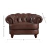 Newport - Leather Chair - Caramel - Image 6