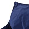 Allea - Velveteen Armrest Bean Bag Chair - Navy Blue - Image 7